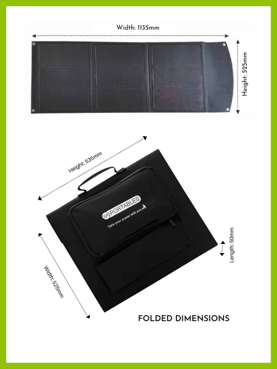 SR Portables  Monocrystalline Solar Panel 100W (1)